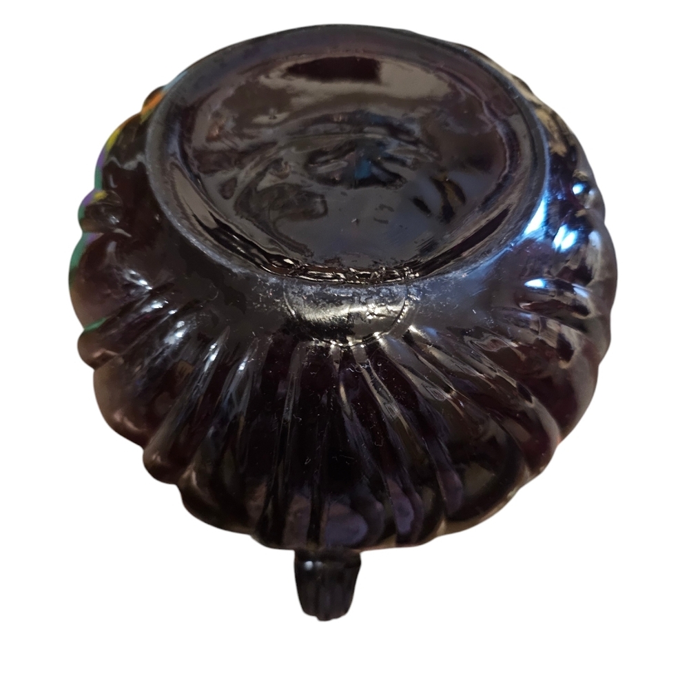 Anchor Hocking Vintage Royal Ruby Tilted Swirl Ball Pitcher - Picture 3 of 5